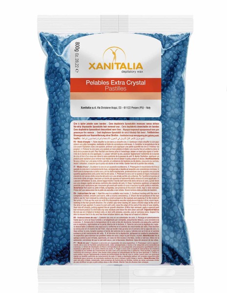 Xanitalia Ocean Blue Wachsperlen Pelable EXTRA Crystal, 800g