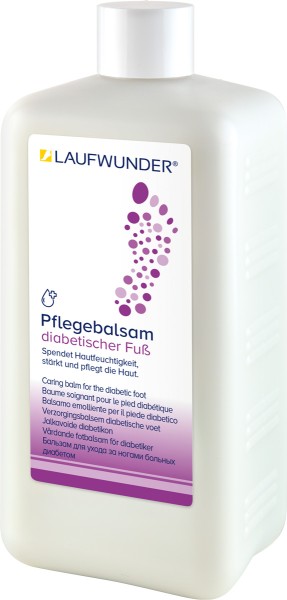 Laufwunder Diabetiker Pflegebalsam für den diabetischen Fuß, Fußcreme mit Urea und Menthol, Kabinenw