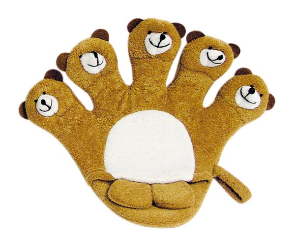 Kinder Waschhandschuh, Kosmetex Waschlappen in Tierform-Bär