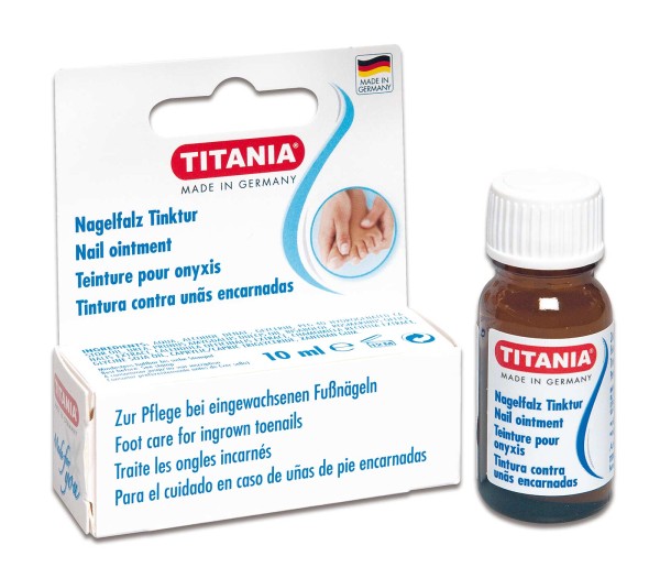 Titania Nagelfalz Tinktur, 10ml zur Verhinderung des Einwachsen der Fußnägel.