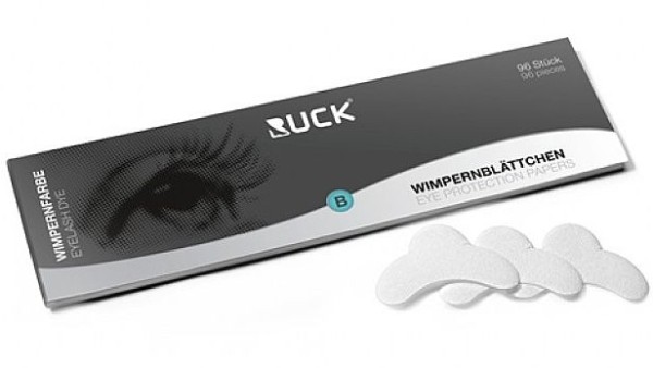 RUCK Wimpernfarbe Wimpernblättchen Wimpernfärbeschutz beim Wimpernfärben, 96 Stück