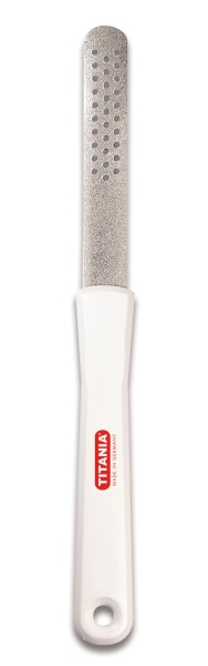 Titania Saphir-Fußfeile,Hornhautraspel, rostfreier Edelstahl 19 cm