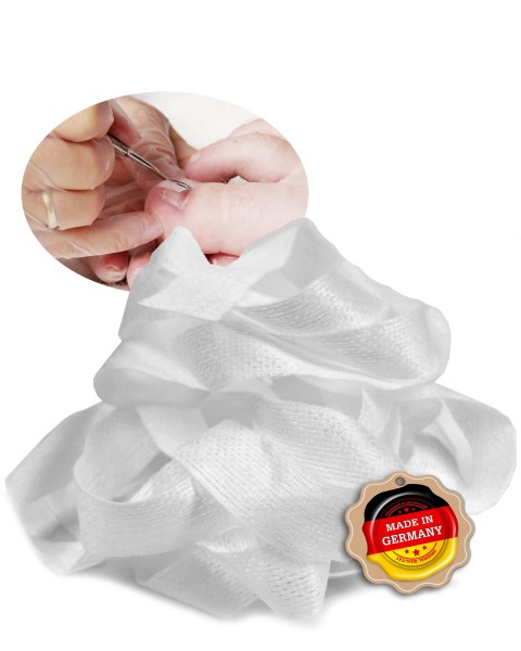 Kosmetex XL Tamponade aus weichen Vliesstoff für den Nagelfalz am Großen Zeh - Bequem, saugstark und