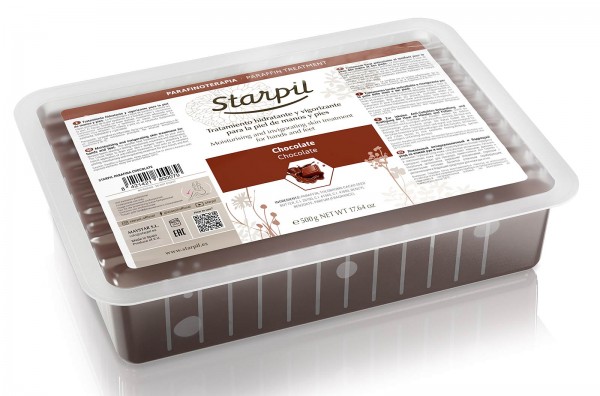 Starpil Paraffin, Choco Schokolade, Paraffinwachs für Paraffinbad, 500g