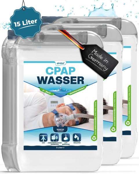 15L Qindoo CPAP Wasser für Sauerstoffgeräte CPAP-Geräte Atemgasbefeuchtung, Inhalationsgerät, Luftbe