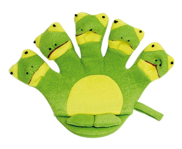 Kinder Waschhandschuh, Waschlappen in Tierform-Frosch