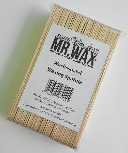 Mr. Wax | Waxspatel Holzspatel für das Auftragen von Wachs, Länge 15 cm, Holz Wachsspatel 100 Stück