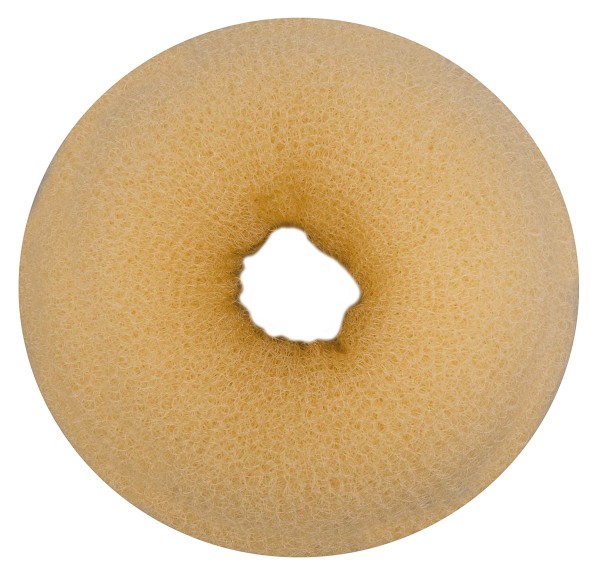 Haarkissen Ø 11cm, Duttkissen, Donut-Form, Haarring aus Frottee, blond