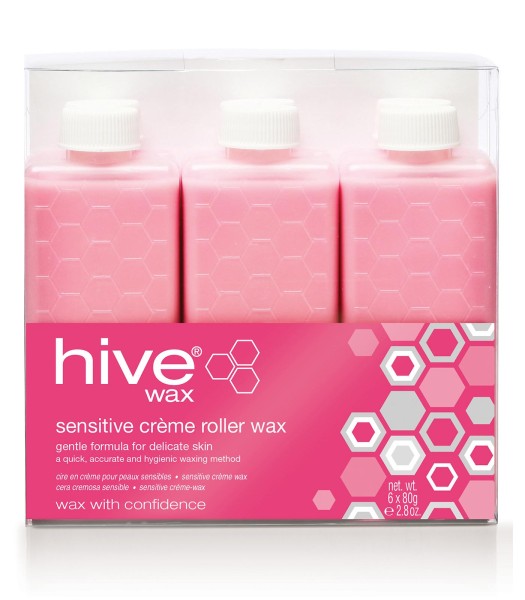 6x Hive Sensitive Wachspatronen Creme, 80g
