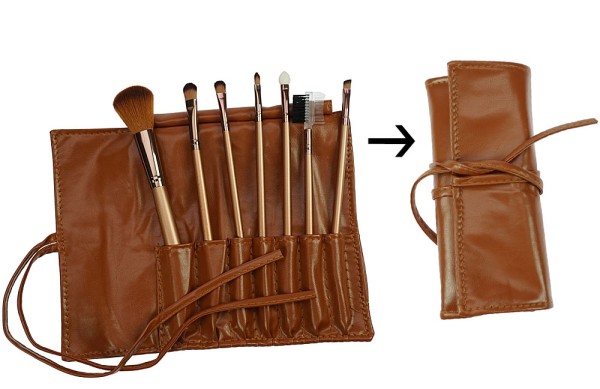 7-teiliges Kosmetik-Pinsel Set mit Pinselset mit Tasche, Kosmetex