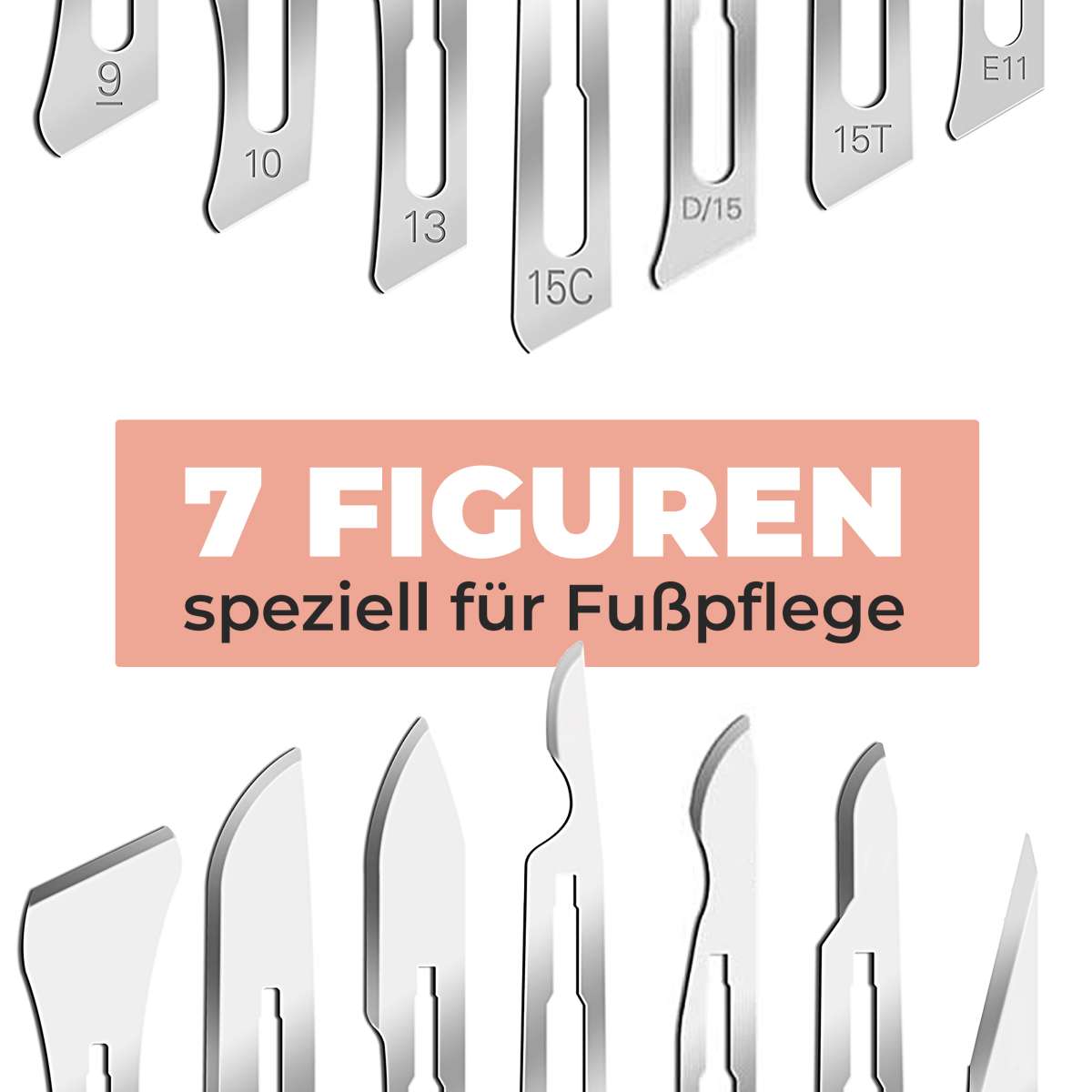 May Fußpflege-Skalpellgriff, 15,5 Cm, Aus Edelstahl – Für Hohlmeißelklingen Zur Hornhautentfernung
