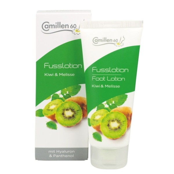 Fusslotion Kiwi & Melisse, Camillen 60 mit Hyaluron und Panthenol, 100ml