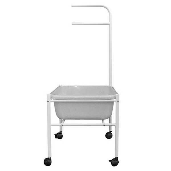 Fußbad Schüssel, Fuß-Badewanne mit fahrbaren Metall Gestell, Kosmetex, Mobile kleine Fußpflege Rollb