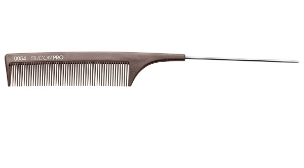 Stielkamm mit Nadel, 20 cm Friseurkamm, flexibler Silikon