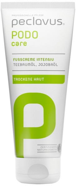 Peclavus PODOcare Fußcreme intensiv, Fusspflege mit Teebaumöl für trockene Füsse, 100ml