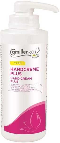 Handcreme Plus Camillen 60, für trockene Hände, mit Urea und Panthenol, 450ml mit Spender