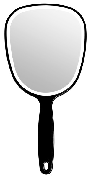 Handspiegel Mit Ovaler Form Kosmetik - Spiegel, Normal 1 in Schwarz