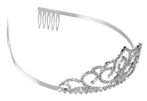 Diadem Tiara mit Strasssteinen, Kristall Stirnband Krone