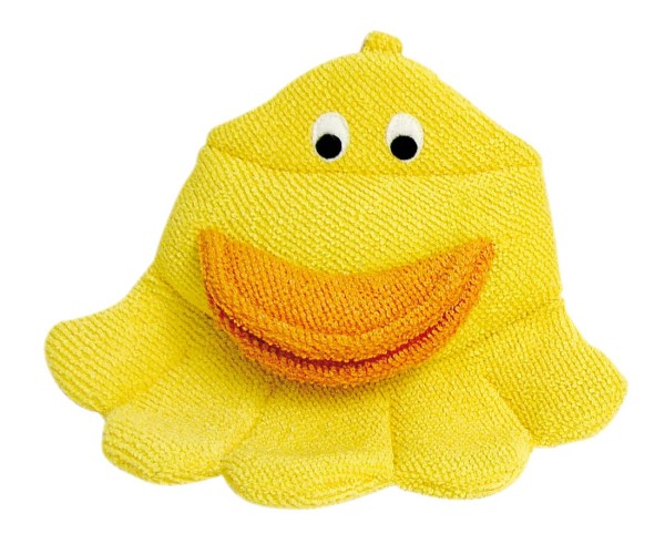 Kinder Waschhandschuh, Kosmetex Waschlappen in Tierform-Ente