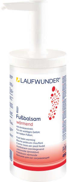 Laufwunder Fußbalsam wärmend für kalte Füße, Dose mit Spender 450ml