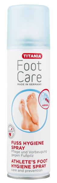Titania Fuss Hygiene Spray, intensive Pflege, Reinigung, Schutz vor Fusspilz, vorbeugende Fusspflege