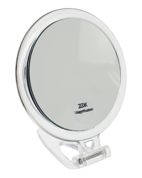 Stand-und Handspiegel- mit 20-fach Vergrößerung, 2 Spiegelflächen, Kosmetik-Spiegel