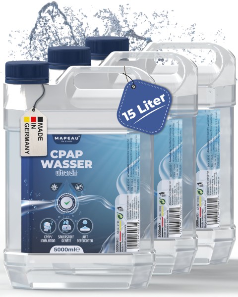 15L CPAP Wasser für Sauerstoffgeräte CPAP-Geräte Atemgasbefeuchtung, Inhalator, Luftbefeuchter Wasse