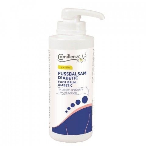 Fussbalsam Diabetic Camillen 60, Fußcreme mit Urea, Kamille, trockene Füsse, Diabetiker