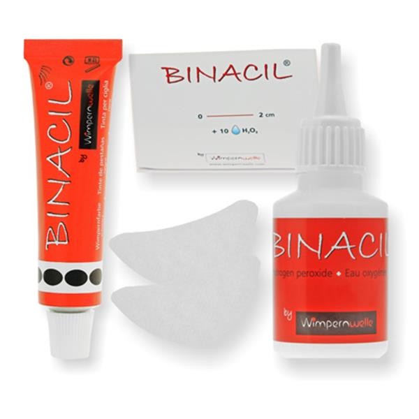 BINACIL Test Kit Wimpernfarbe - Augenbrauenfarbe (Schwarz+Naturbraun)