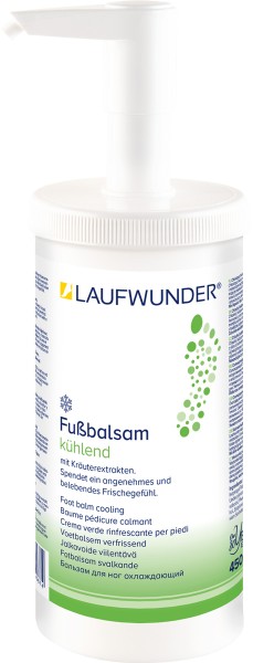 Laufwunder Fußbalsam kühlend pflegende Deocreme mit Menthol und Kampfer, Dose mit Spender 450ml