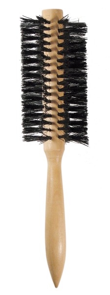 Haarbürste aus Holz, Rundbürste für dichtes, lockiges und langes Haar