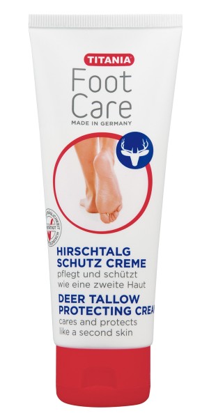 Titania Hirschtalgcreme, Fußcreme, Hirschtalg pflegt trockene Haut, 100 ml