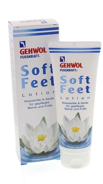 GEHWOL Fusskraft Soft Feet Lotion, Fußcreme mit Hyaluron, Wasserlilie