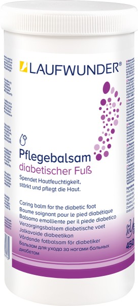 Laufwunder Diabetiker Pflegebalsam für den diabetischen Fuß, Fußcreme mit Urea und Menthol, Nachfüll