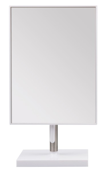 Kosmetex Mittlerer Stand-Spiegel, weiß mit Drehscharnier -Griff 13 x 17 cm Kosmetik-Spiegel neigbar