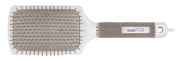 Breite Haarbürste, Quadratisch Kissenbürste, weiß