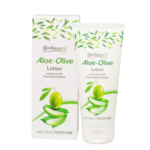 Lotion Aloe, Olive, Camillen 60, Feuchtigkeitspflege Wellness Foot Care mit Aloe Vera und Olivenöl 1
