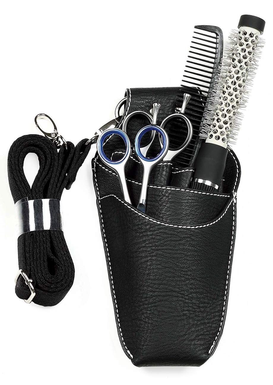 Friseur Werkzeugtasche Aus Leinwand – Schwarz, Ca. 17,5x23,5 Cm, Für Scheren, Kämme & Styling-Werkzeuge