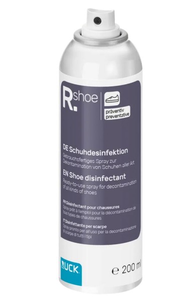 RUCK Schuhdesinfektion, Schutz vor Fußpilz, Fußgeruch, Schweißfuss, Schuhspray 200 ml