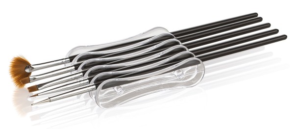 Horizontale Pinselhalter, Pinselablage, Pinselschale aus Kunststoff, transparent