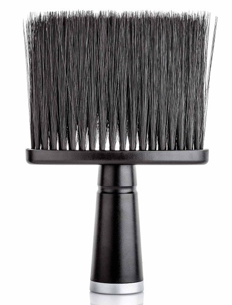 Ultraweich Oval Friseur Nackenpinsel mit Griff, Schwarz