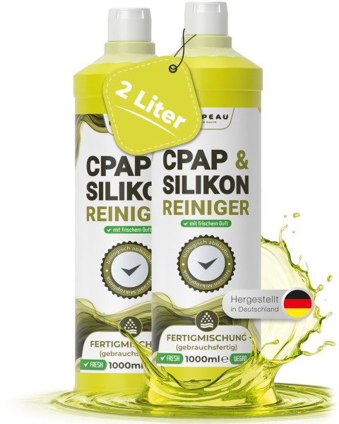 Mapeau CPAP Reiniger 2 Liter Fertigmischung CPAP Maskenreiniger Silikon-Schlauch, Kunststoff, Mapeau