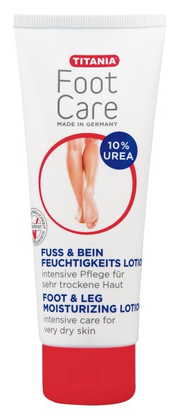 Titania Fuss und Bein Feuchtigkeitslotion, intensive Pflege für sehr trockene Haut, Fusspflege, 100